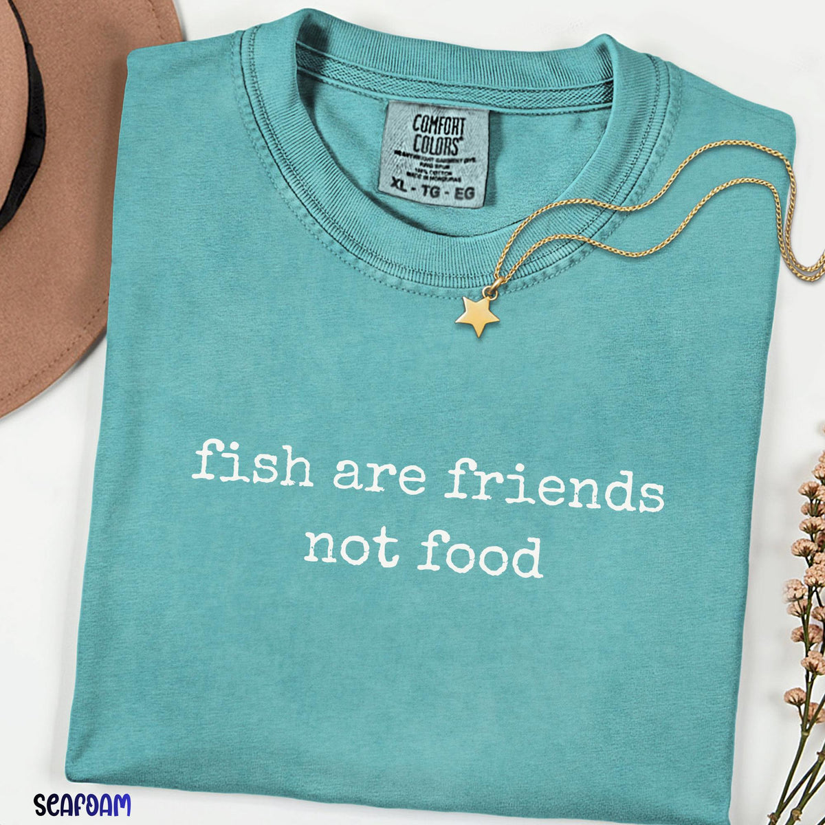 Comfort Colors®  “Fish Are Friends, Not Food” Tee, Speciel Elite Typography, Shark Bruce Inspired, Family  Disney Trip Gift