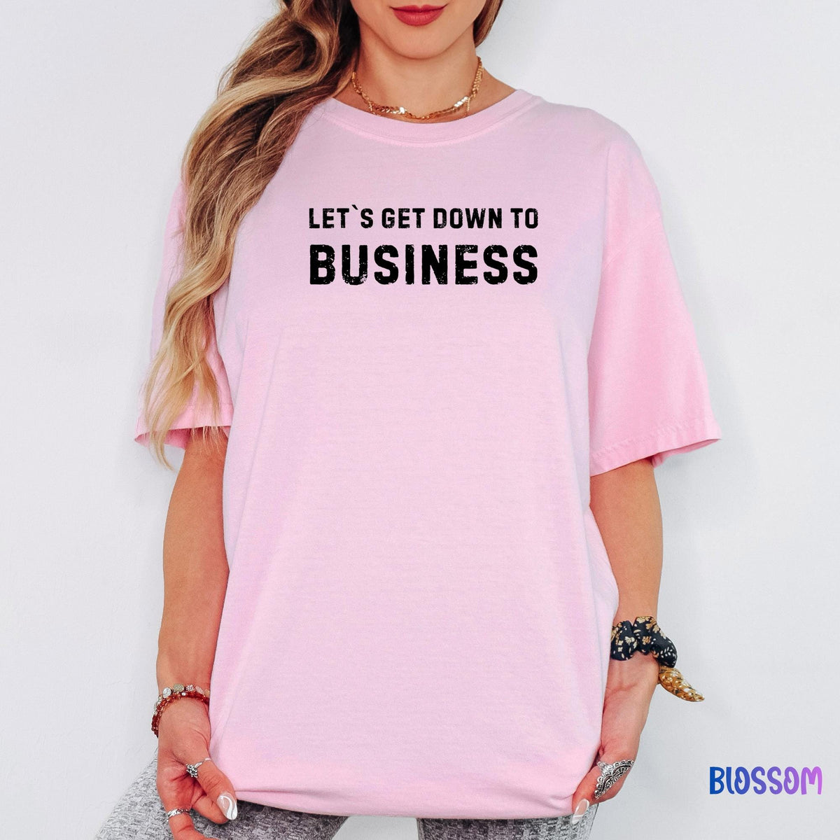 Let’s Get Down to Business Shirt, Funny Work Quote Tee, Comfort Colors® Graphic T-Shirt, Office Humor Gift, Unisex Casual Vintage Style Top