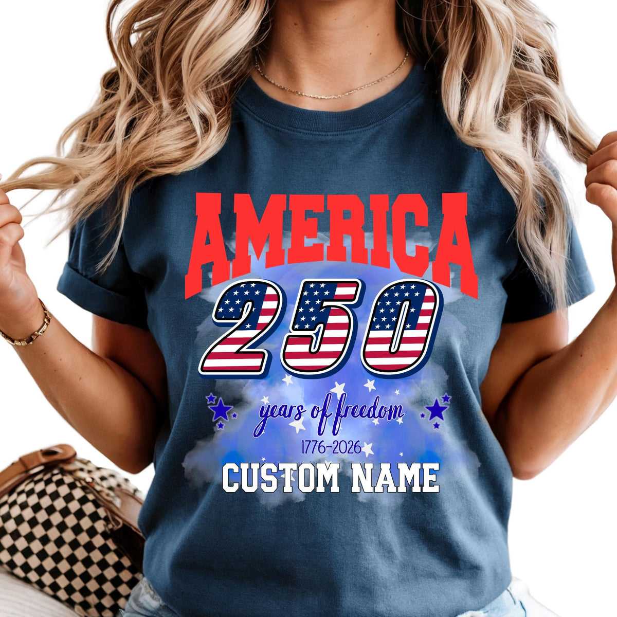 America 250 Years of Freedom Shirt Comfort Colors® USA 250th Anniversary Tee, 4th of July 2026 Shirt, Family Matching July 4th Shirt
