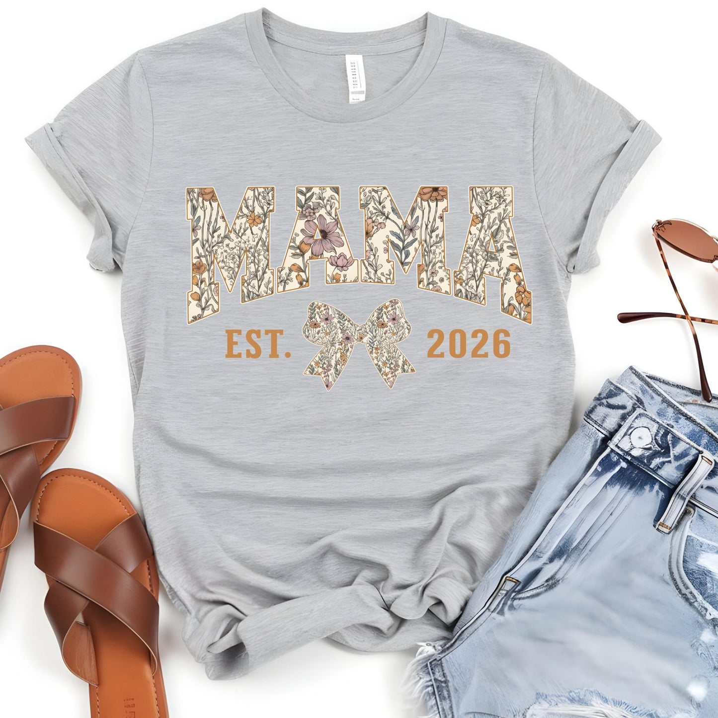 Custom Floral Mama Shirt Liberty Mom Tshirt Mommy Coquette Tee Mothers Day Gift