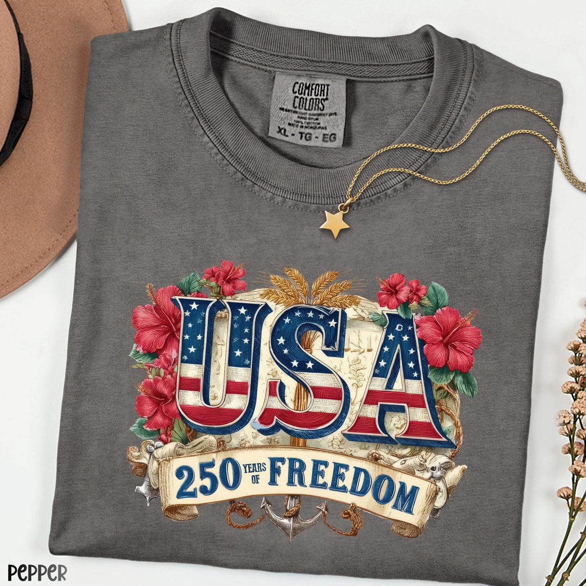 USA Freedom Shirt, Comfort Colors®  Patriotic Tee, Memorial Day 4th of July Independence Day T-Shirt