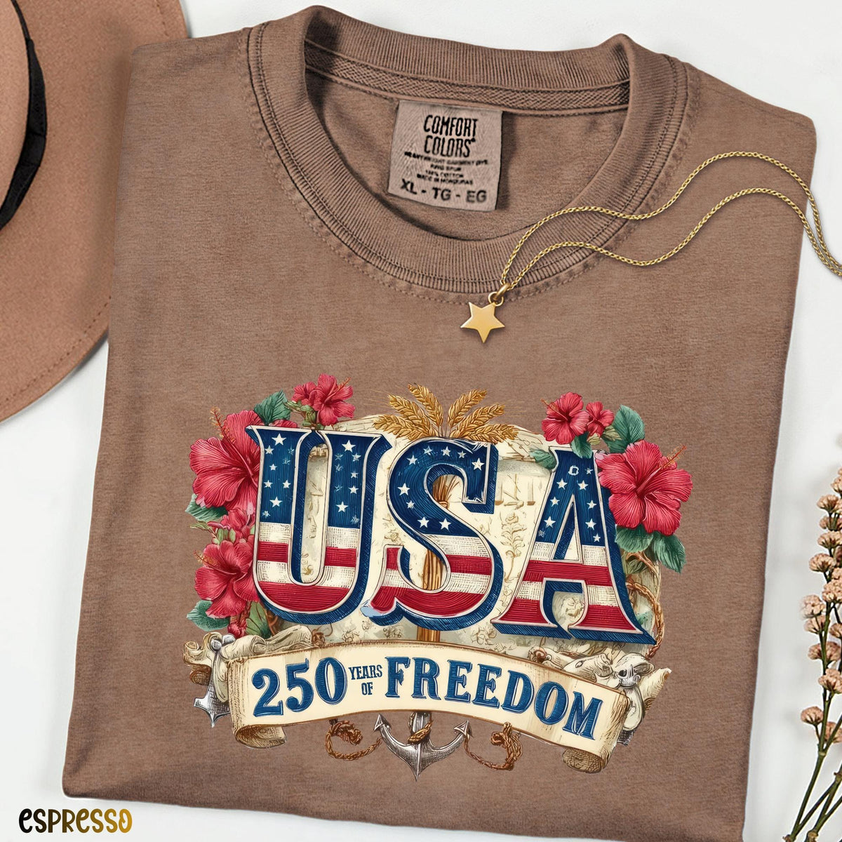 USA Freedom Shirt, Comfort Colors®  Patriotic Tee, Memorial Day 4th of July Independence Day T-Shirt