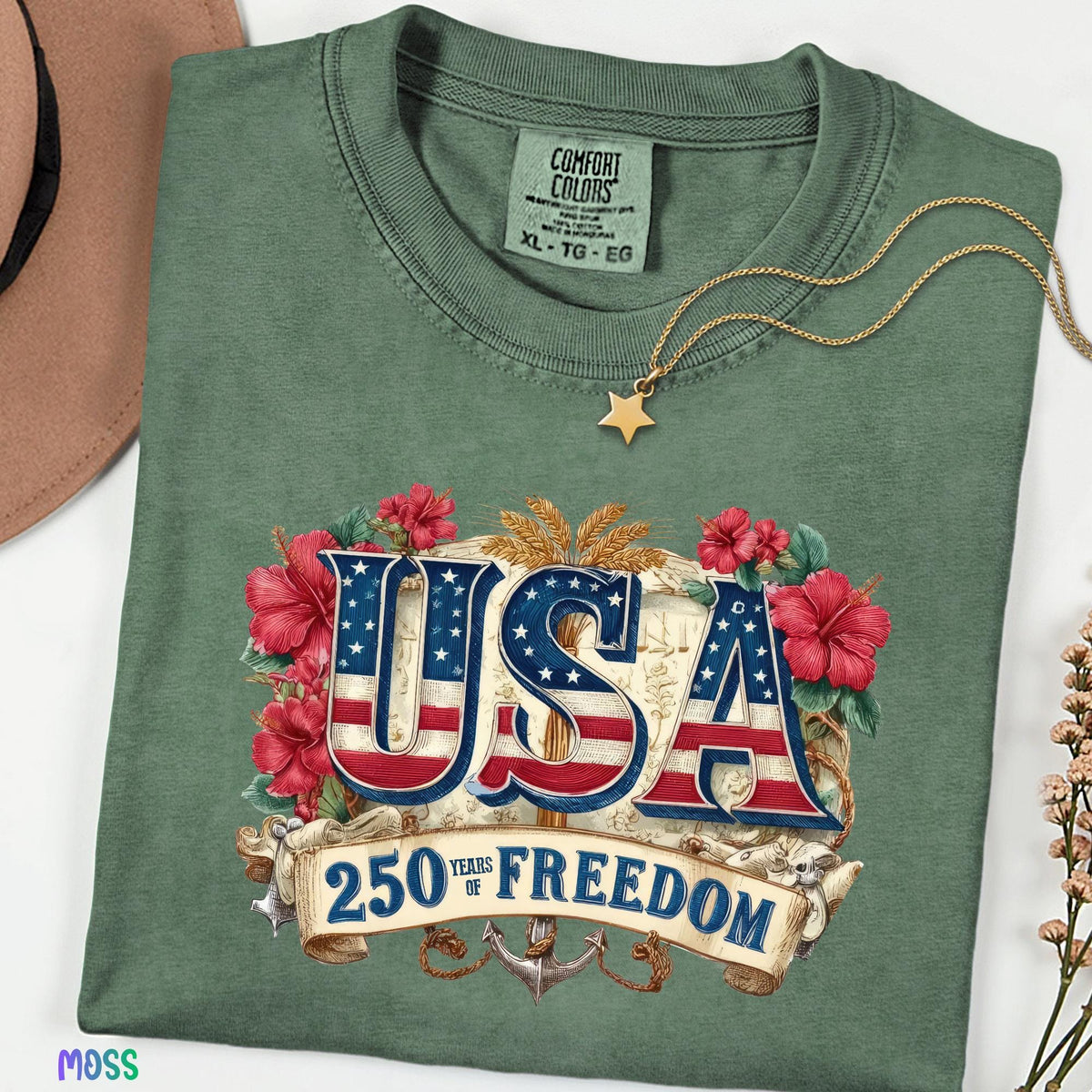 USA Freedom Shirt, Comfort Colors®  Patriotic Tee, Memorial Day 4th of July Independence Day T-Shirt