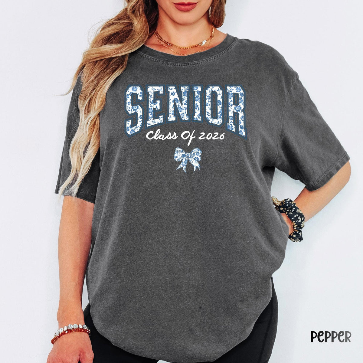 Class of 2026 Comfort Colors® Shirt, Coquette Bow Floral Senior Tee, Cute Graduation Gift, Aesthetic Back to School Outfit