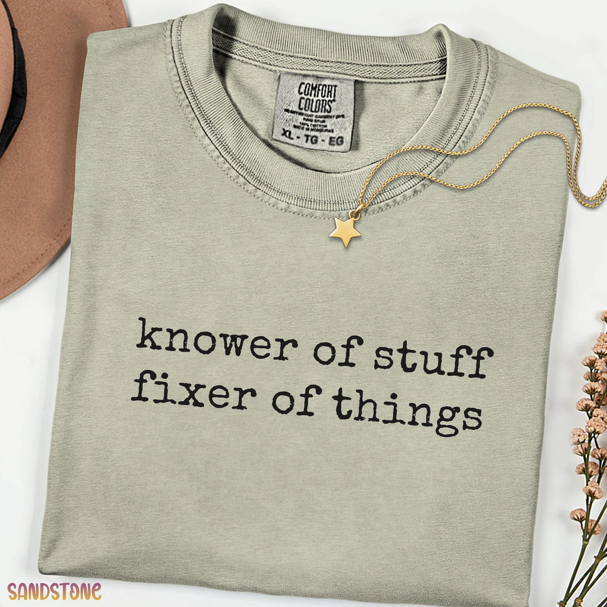 Knower of Stuff Fixer of Things Comfort Colors® Shirt, Funny Handyman Dad Tee, Husband Gift, Father’s Day Graphic T-Shirt