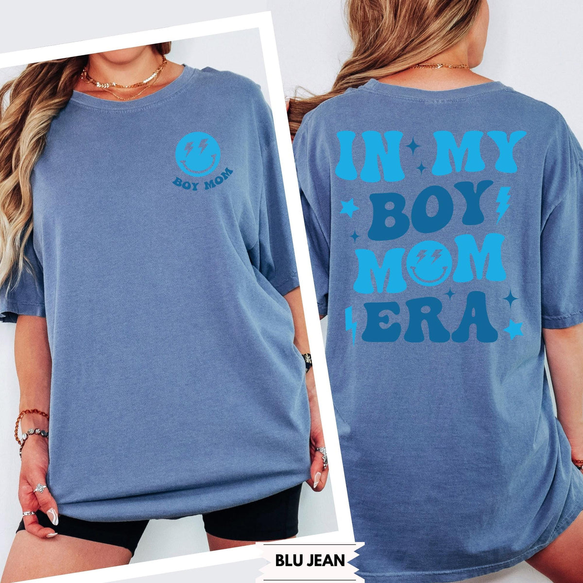 In My Boy Mom Era Comfort Colors® Shirt, Boy Mama Club Tee, New Mom Gift, Vintage Boy Mom Shirt, Double Sided Pocket Print Tee