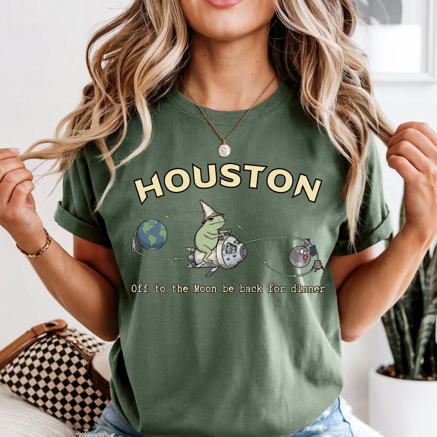 Artemis II Mission Shirt, Funny Frog Off to The Moon Shirts, Rocket Launch Shirt, Space Exploration Tee, Houston Shirt