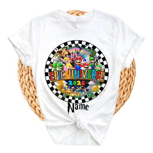 Personalized Disney 2026 Epic Universe Family Vacation Shirt, Super Mario Matching Group Shirts