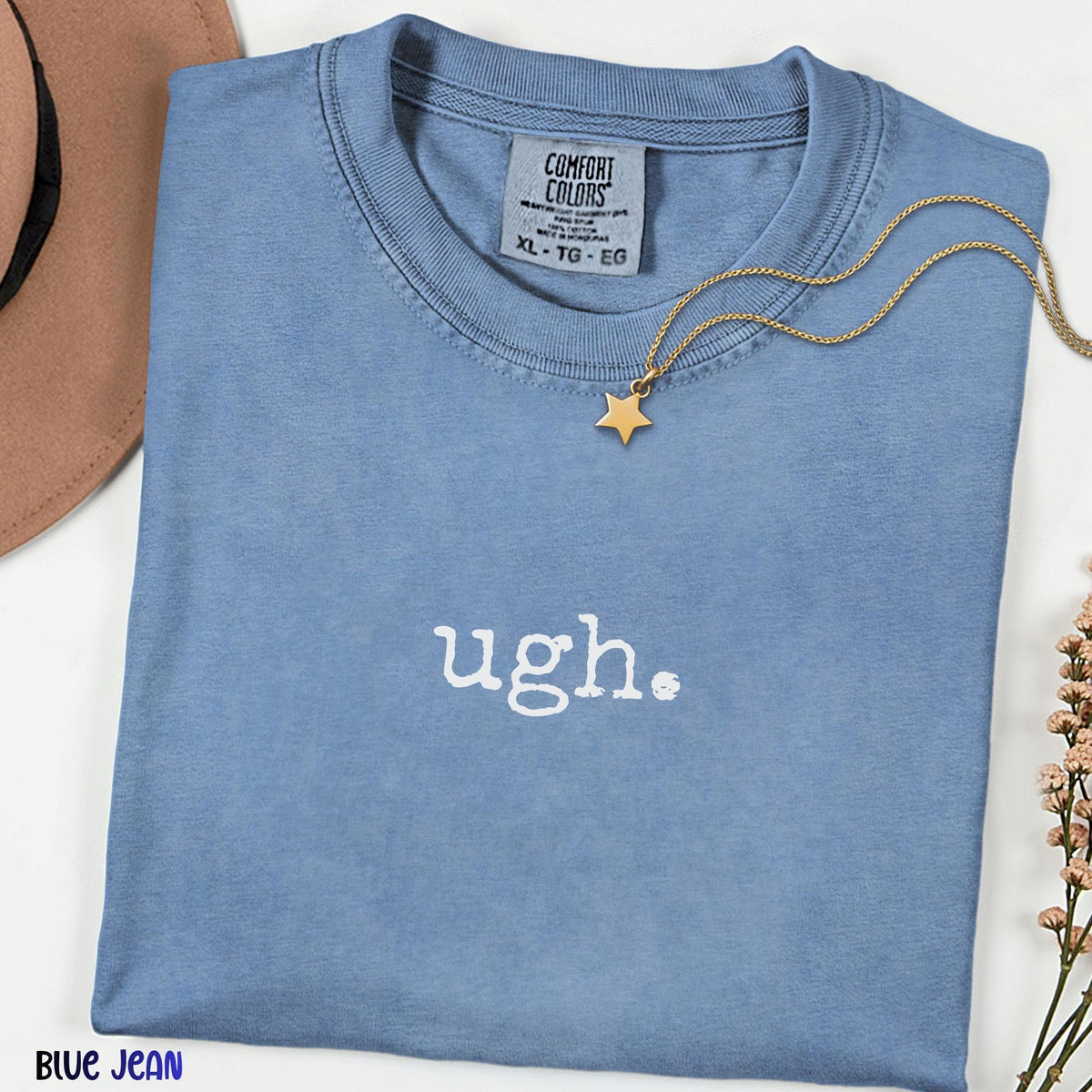 Ugh Mood Shirt Comfort Colors®, Funny Sarcastic Tee, Relatable One Word Shirt, Moody Aesthetic Tee, Gen Z Humor Top, Trendy Gift