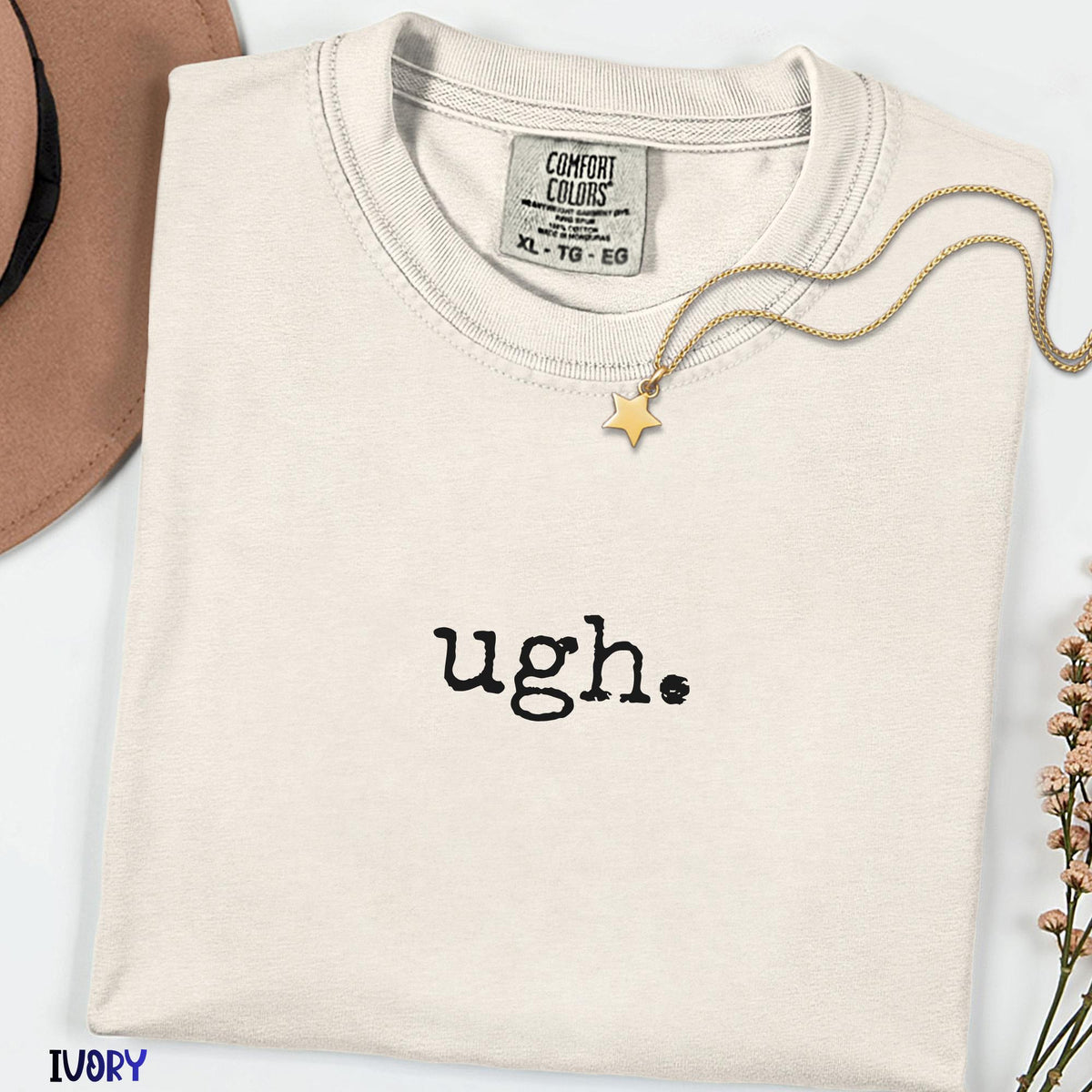 Ugh Mood Shirt Comfort Colors®, Funny Sarcastic Tee, Relatable One Word Shirt, Moody Aesthetic Tee, Gen Z Humor Top, Trendy Gift