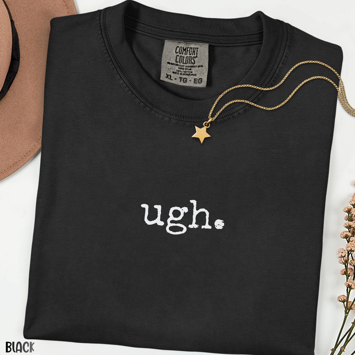Ugh Mood Shirt Comfort Colors®, Funny Sarcastic Tee, Relatable One Word Shirt, Moody Aesthetic Tee, Gen Z Humor Top, Trendy Gift