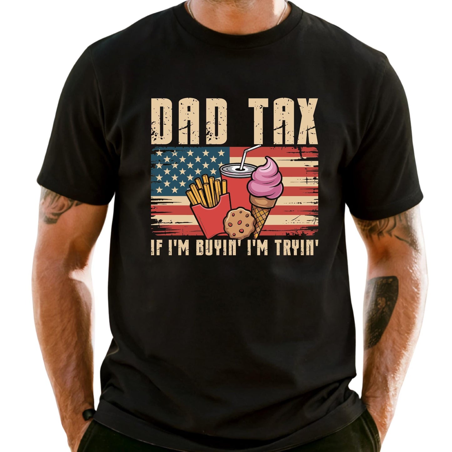 Funny Dad Tax Shirt, Funny Dad Gift for Father’s Day, Dad Birthday Gift Tee, Making Sure It’s Not Poison Shirt, Patriotic Dad Shirt