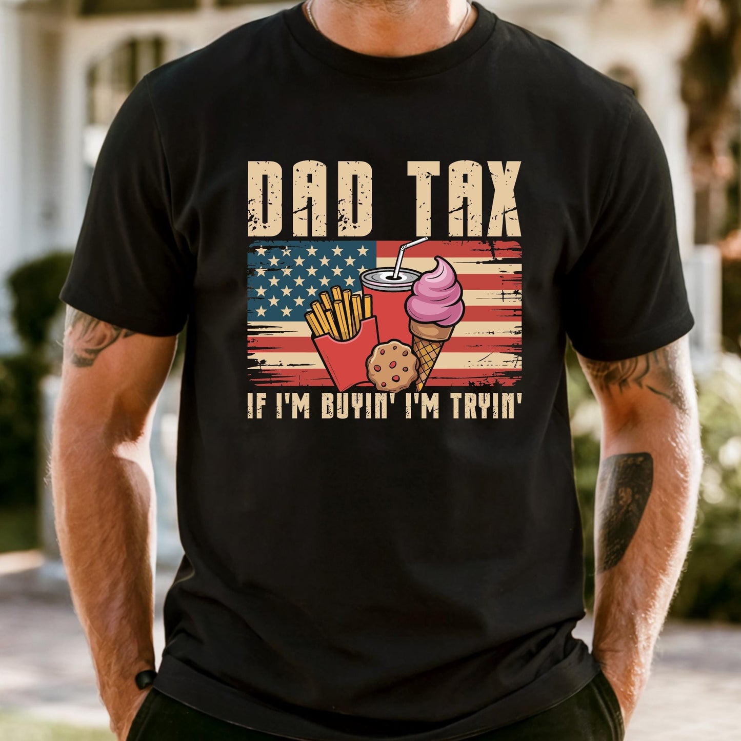 Funny Dad Tax Shirt, Funny Dad Gift for Father’s Day, Dad Birthday Gift Tee, Making Sure It’s Not Poison Shirt, Patriotic Dad Shirt