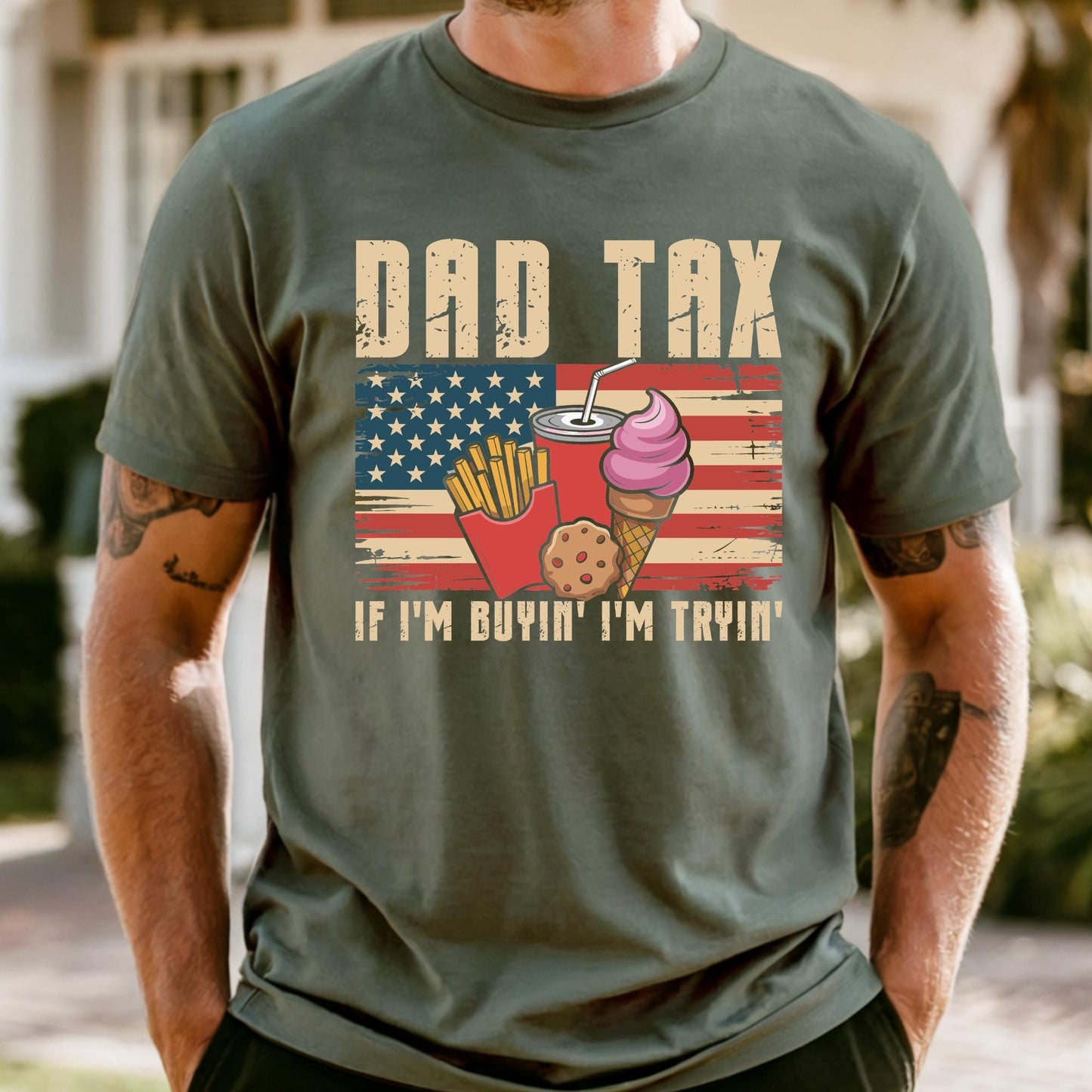 Funny Dad Tax Shirt, Funny Dad Gift for Father’s Day, Dad Birthday Gift Tee, Making Sure It’s Not Poison Shirt, Patriotic Dad Shirt