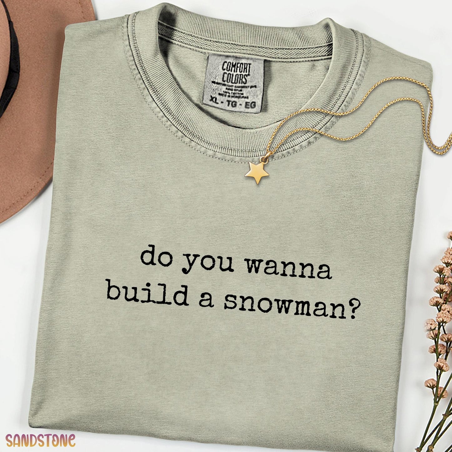 Do You Wanna Build A Snowman Shirt, Comfort Colors®  Winter Tee, Cozy Minimal Shirt, Holiday Gift Idea