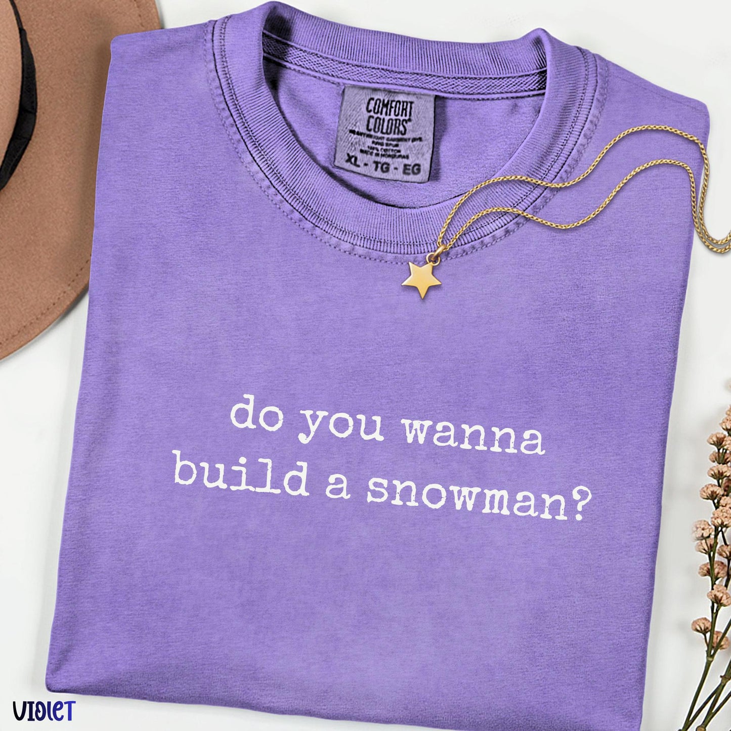 Do You Wanna Build A Snowman Shirt, Comfort Colors®  Winter Tee, Cozy Minimal Shirt, Holiday Gift Idea