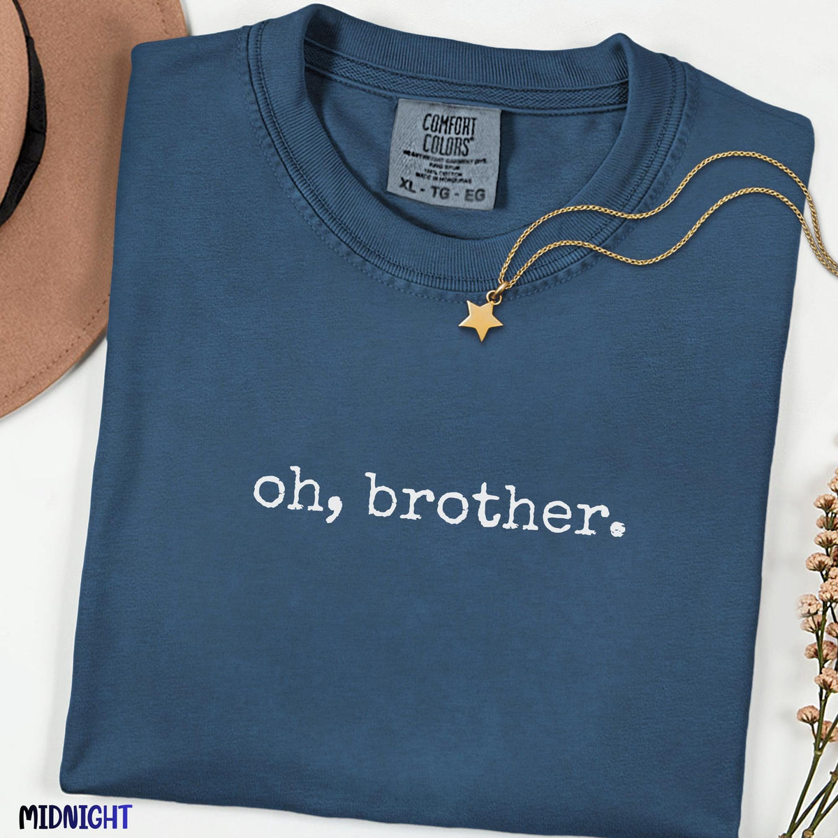 Oh Brother Shirt, Minimalist Quote Tee, Aesthetic Typography Shirt, Comfort Colors T-Shirt, Funny Subtle Shirt, Soft Vintage Style Tee