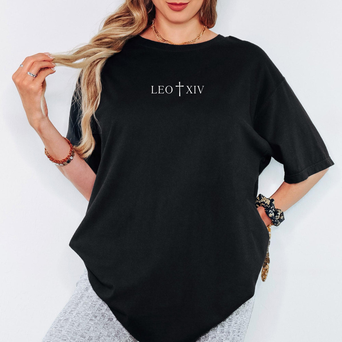 Leo XIV Minimalist T-Shirt, New Pope Catholic Gift, Comfort Colors Religious Shirt, Vatican Inspired Faith Tee, Pontiff Style Unisex Top