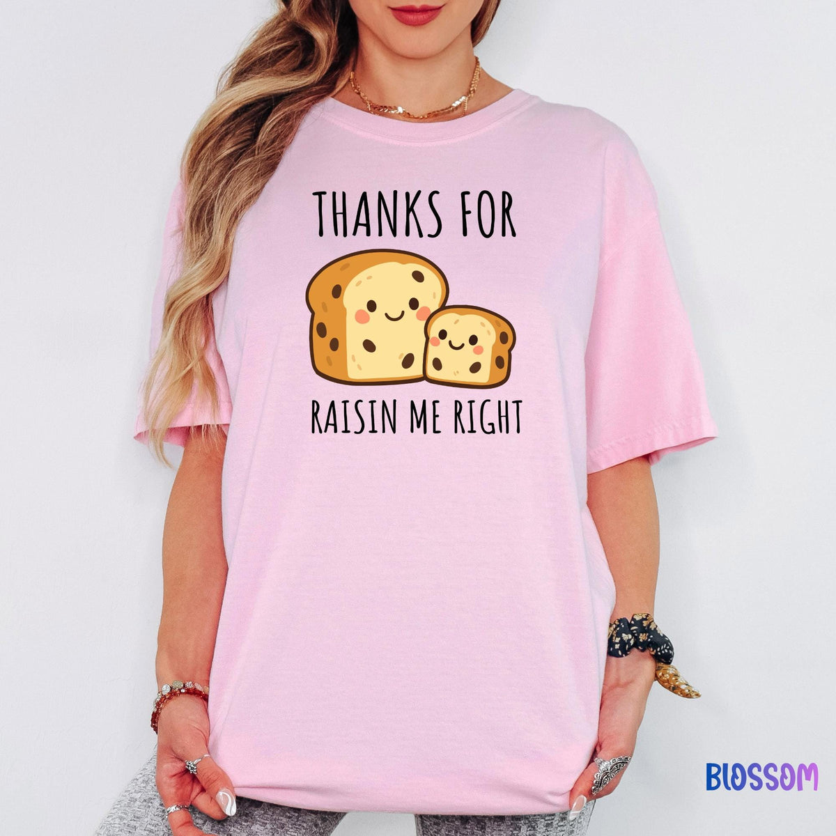 Thanks For Raisin Me Right Comfort Colors® T-Shirt, Funny Mom Pun Shirt, Mother's Day Gift Tee, Raisin Bread Pun, Casual Mom Shirt