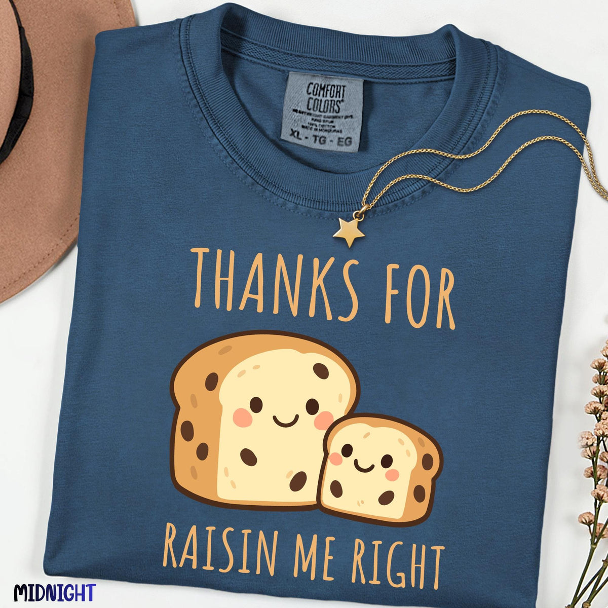 Thanks For Raisin Me Right Comfort Colors® T-Shirt, Funny Mom Pun Shirt, Mother's Day Gift Tee, Raisin Bread Pun, Casual Mom Shirt