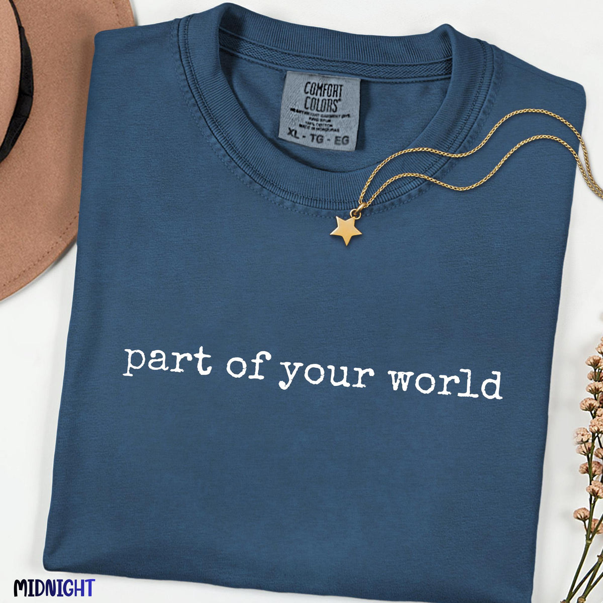 Part Of Your World Comfort Colors Shirt, Ocean Lover Tee, Mermaid Inspired Shirt, Summer Beach Tshirt, Aesthetic Quote Tee, Gift for Her