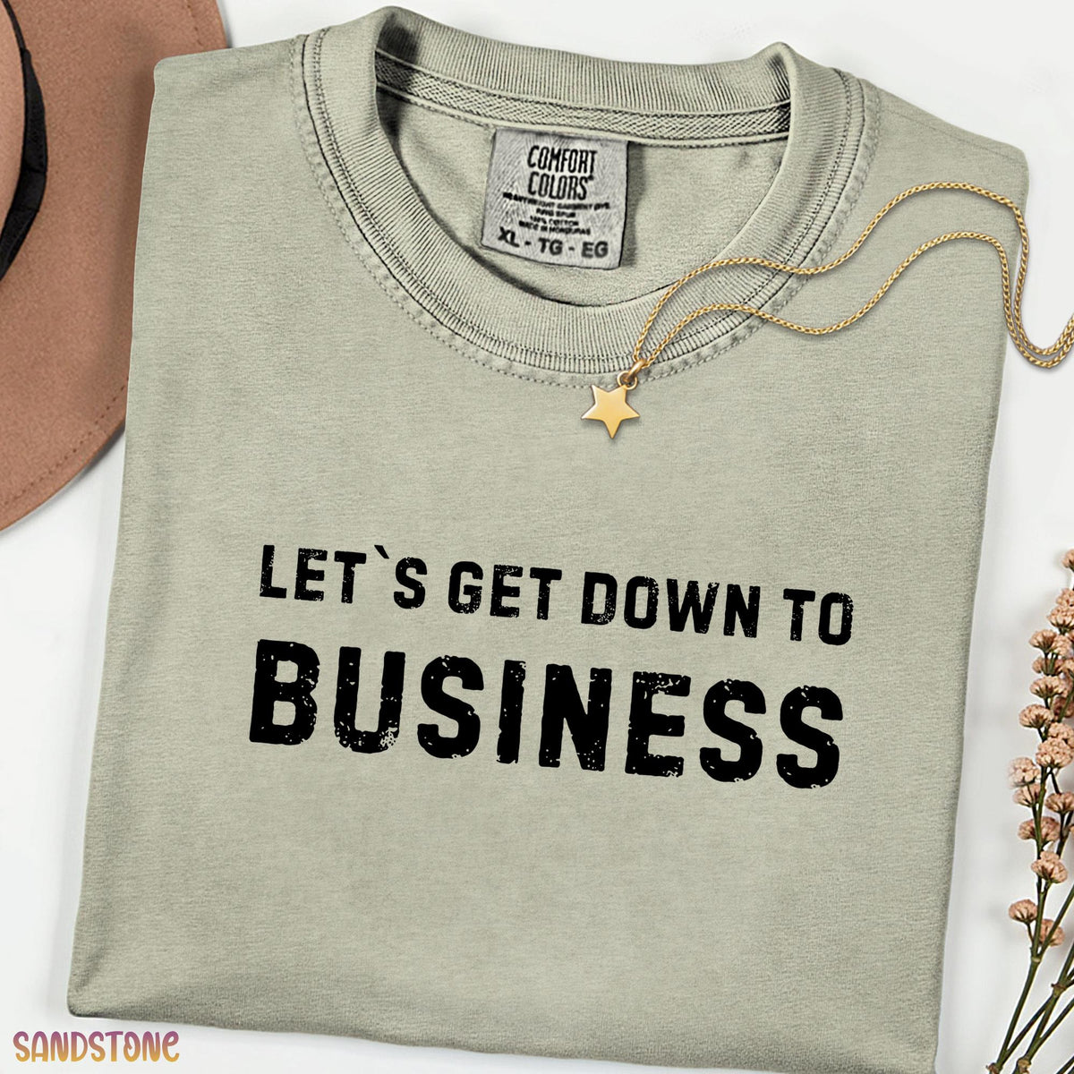 Let’s Get Down to Business Shirt, Funny Work Quote Tee, Comfort Colors® Graphic T-Shirt, Office Humor Gift, Unisex Casual Vintage Style Top