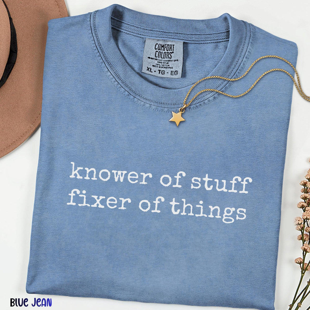 Knower of Stuff Fixer of Things Comfort Colors® Shirt, Funny Handyman Dad Tee, Husband Gift, Father’s Day Graphic T-Shirt