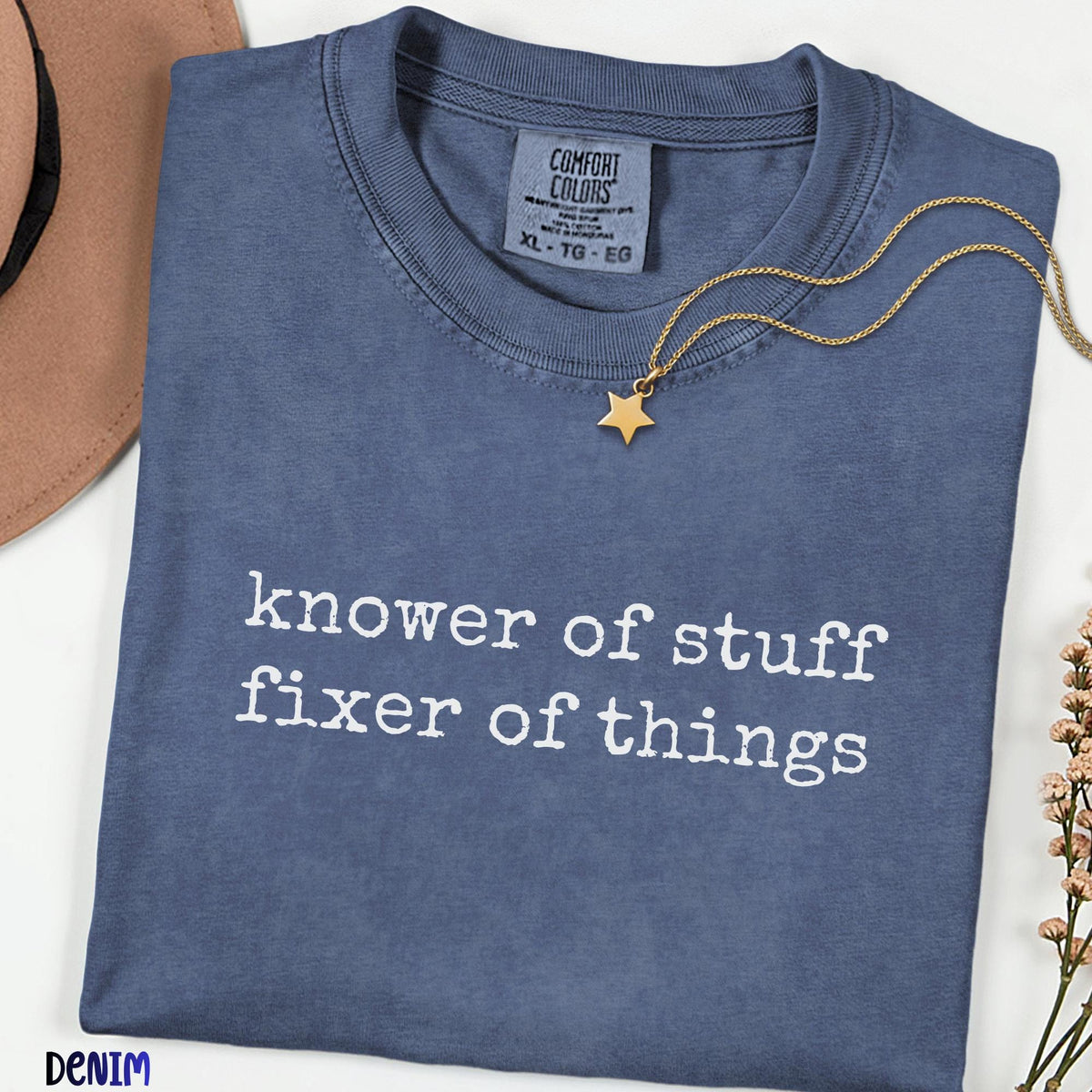 Knower of Stuff Fixer of Things Comfort Colors® Shirt, Funny Handyman Dad Tee, Husband Gift, Father’s Day Graphic T-Shirt