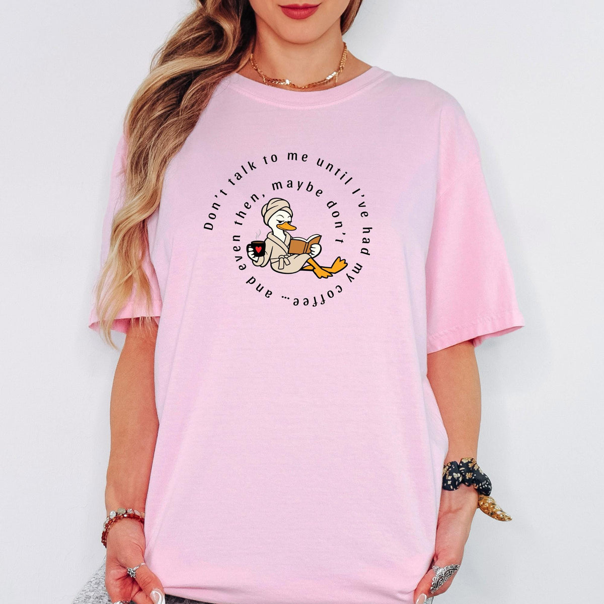Goose Mom Shirt, Funny Mama Coffee Shirt, Don't Talk To Me Until I've Had My Coffee Tee, Book Lovers Mom Tshirt