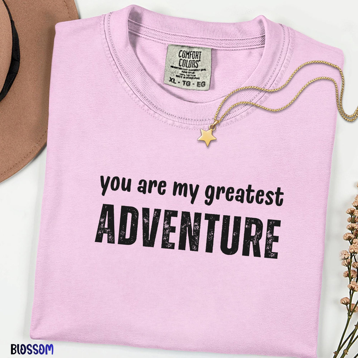 You Are My Greatest Adventure Shirt, Romantic Typography Quote Tee, Comfort Colors Love Gift T-Shirt, Adventure Theme Matching Family Top
