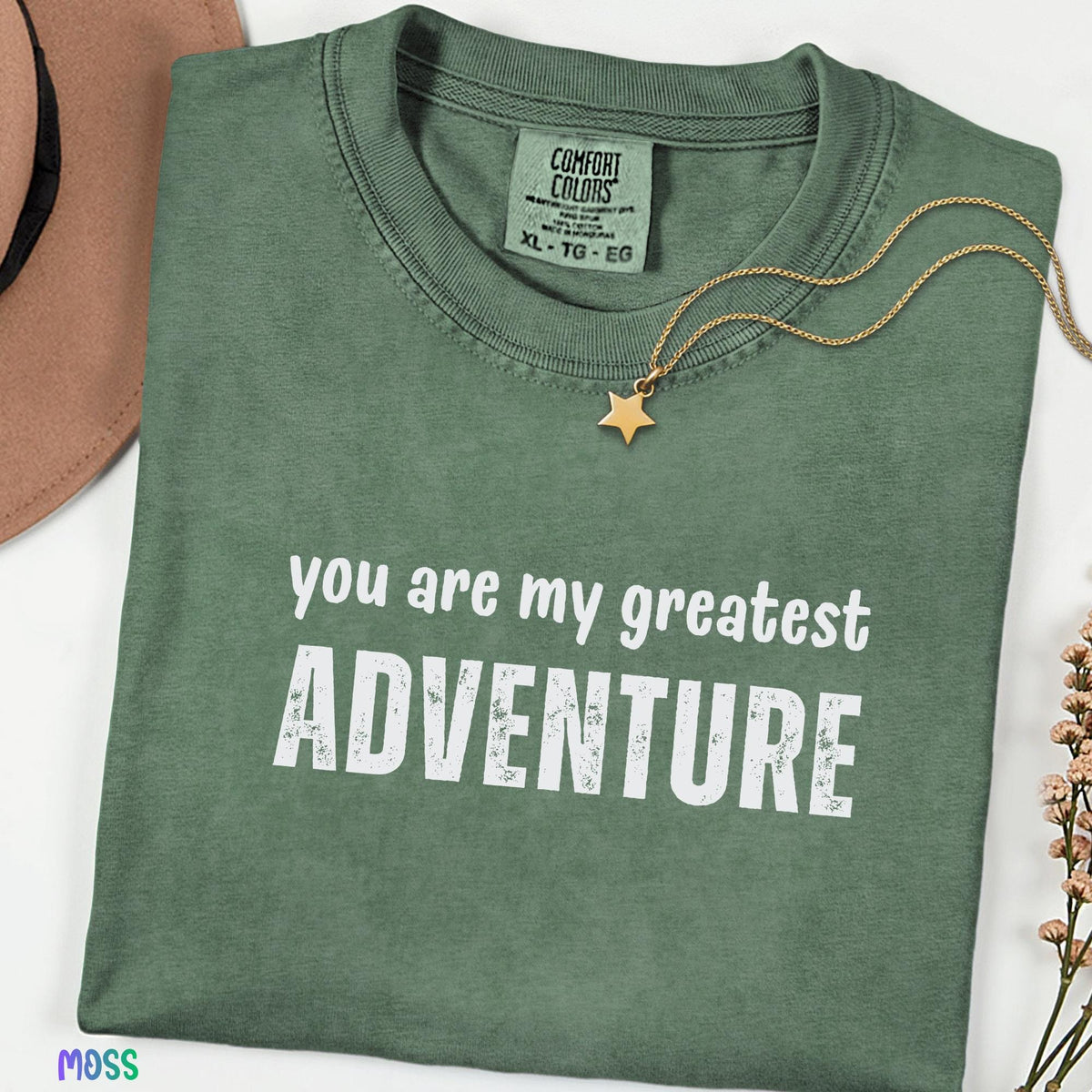 You Are My Greatest Adventure Shirt, Romantic Typography Quote Tee, Comfort Colors Love Gift T-Shirt, Adventure Theme Matching Family Top