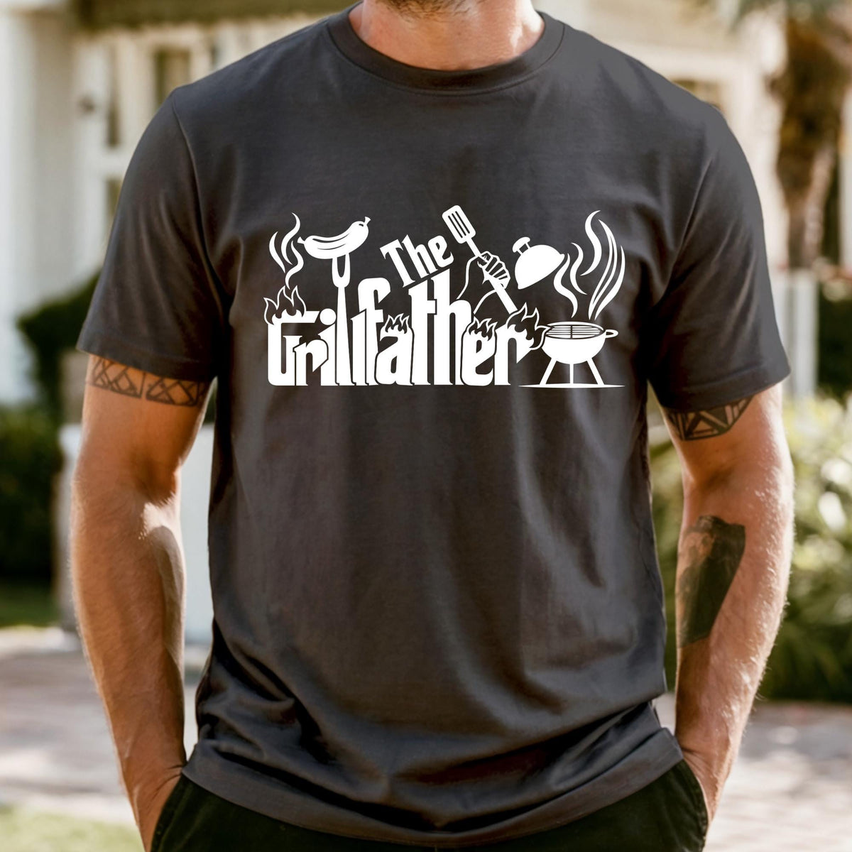 The Grillfather Shirt Fathers Day Gift, Backyard Dad Shirt, Barbeque Daddy Tee