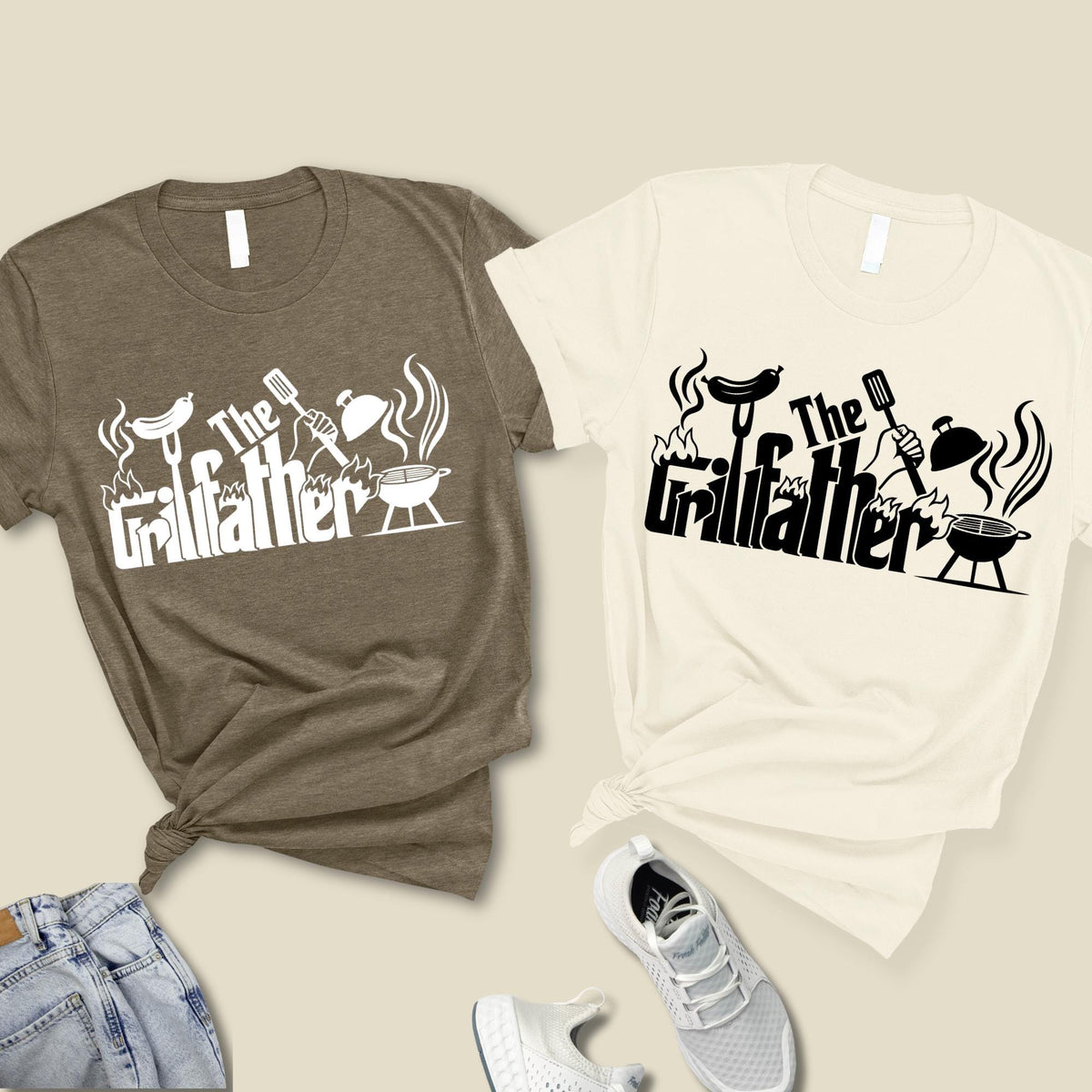 The Grillfather Shirt Fathers Day Gift, Backyard Dad Shirt, Barbeque Daddy Tee