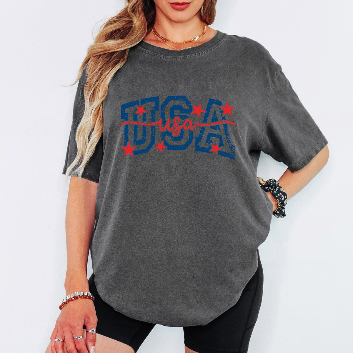 USA Shirt, Comfort Colors 90s Retro USA Shirts for Women Men Distressed Design Tee