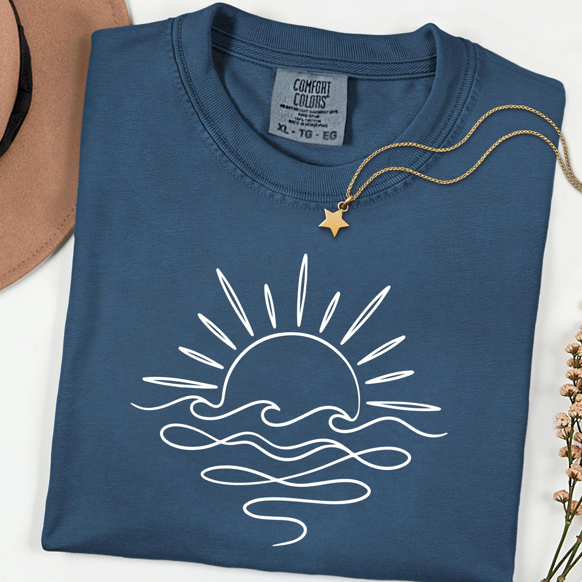 Comfort Colors® Sunrise Summer T-Shirt, Summer Shirt, Gift For Women, Distressed Beach Shirt, Summer Women Shirt