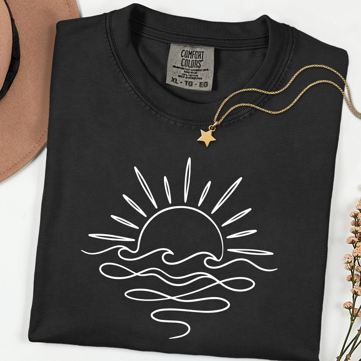 Comfort Colors® Sunrise Summer T-Shirt, Summer Shirt, Gift For Women, Distressed Beach Shirt, Summer Women Shirt