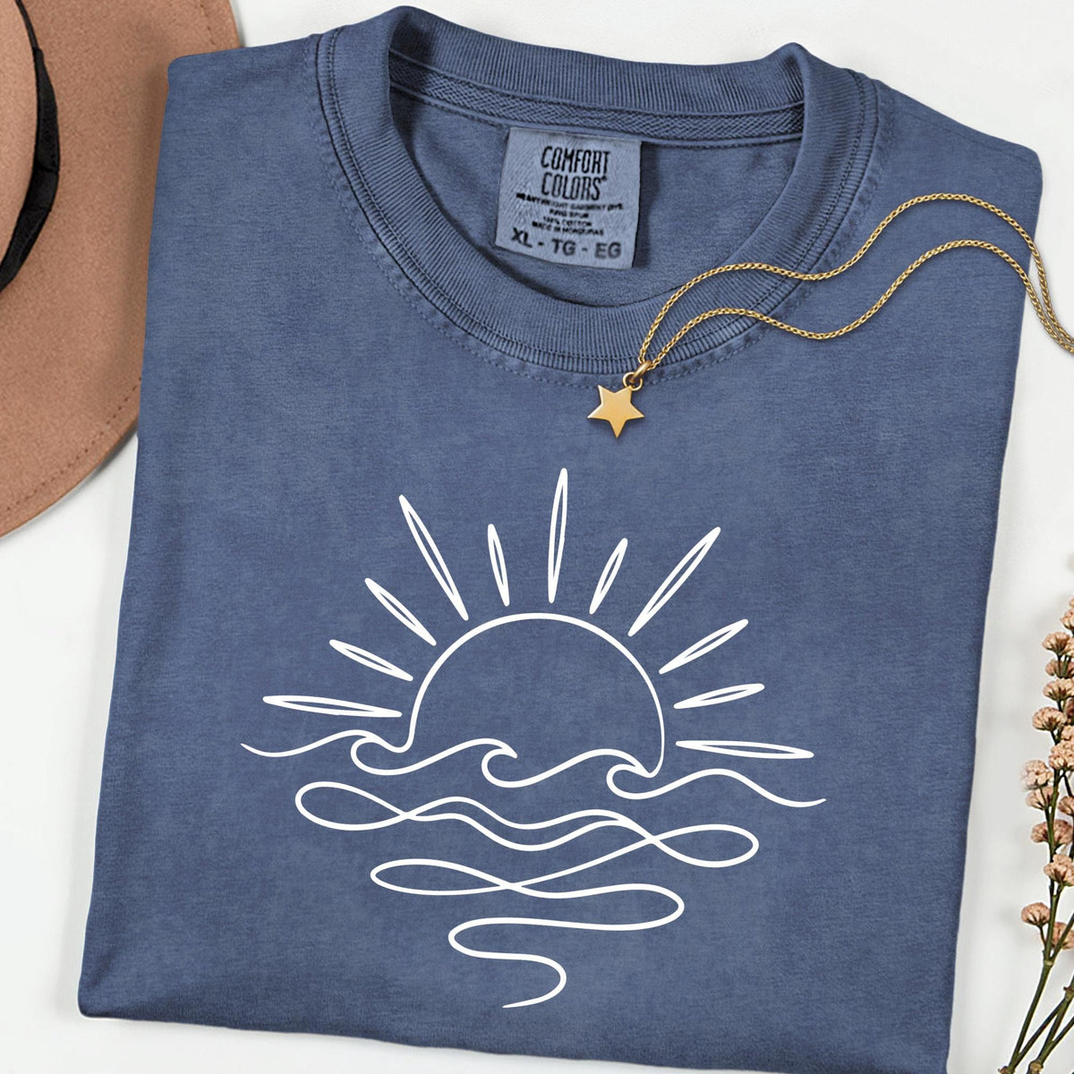 Comfort Colors® Sunrise Summer T-Shirt, Summer Shirt, Gift For Women, Distressed Beach Shirt, Summer Women Shirt