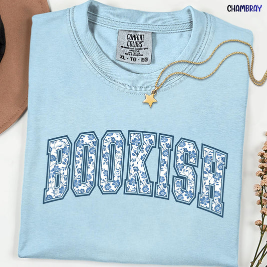 Bookish Floral Comfort Colors® Shirt, Retro Reader Tee, Cozy Book Lover Gift, Librarian Graphic Shirt, Vintage Reading Tshirt