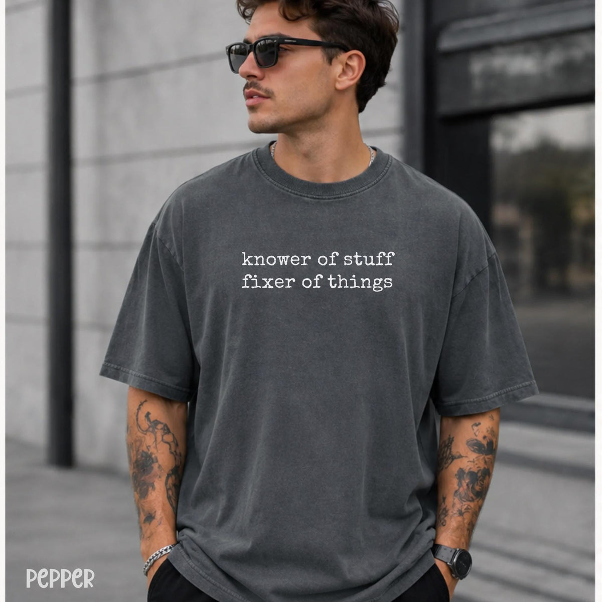 Knower of Stuff Fixer of Things Comfort Colors® Shirt, Funny Handyman Dad Tee, Husband Gift, Father’s Day Graphic T-Shirt
