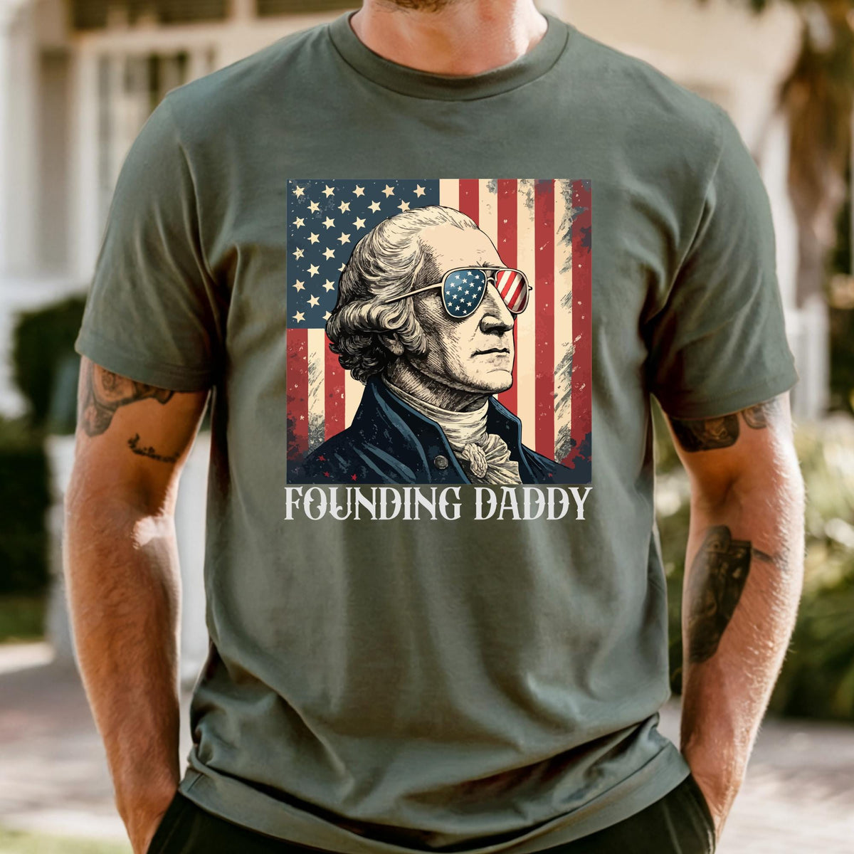 Founding Daddy Shirt Fathers Day Gift 4th Of July Shirt, USA Patriotic Tee, Dad Humorous Gift, Fourth Of July Party Shirt