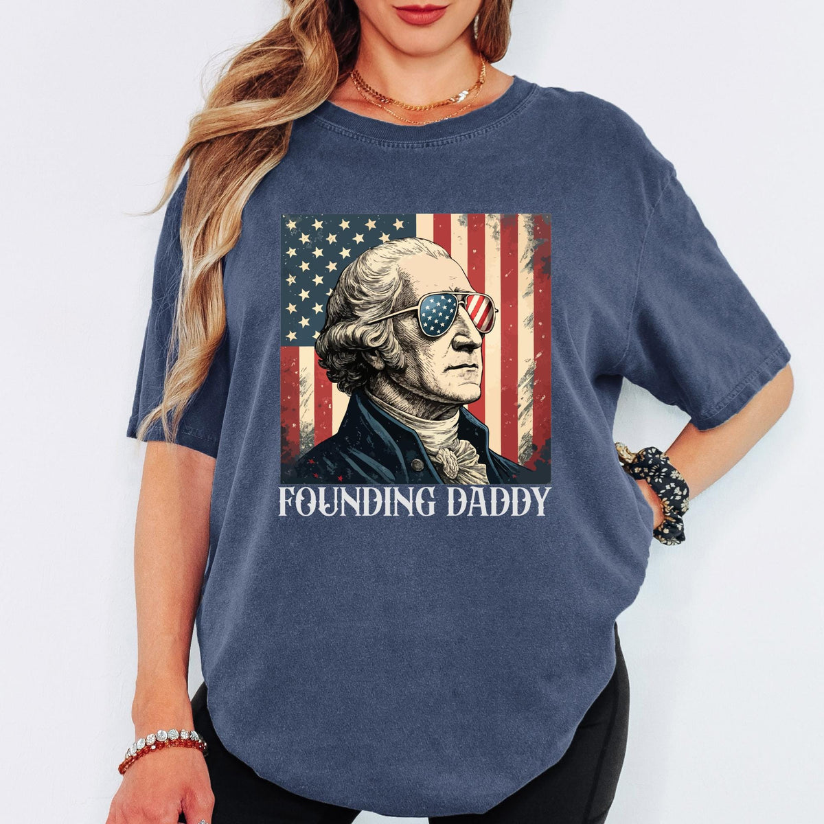 Founding Daddy Shirt Fathers Day Gift 4th Of July Shirt, USA Patriotic Tee, Dad Humorous Gift, Fourth Of July Party Shirt