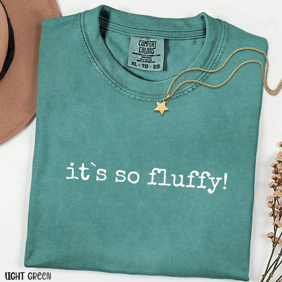 It’s So Fluffy Comfort Colors Magic School Shirt, Cute Puppy Tee, Fantasy Book Lover Gift, Witchy Cartoon Graphic Shirt, Matching Family Tee