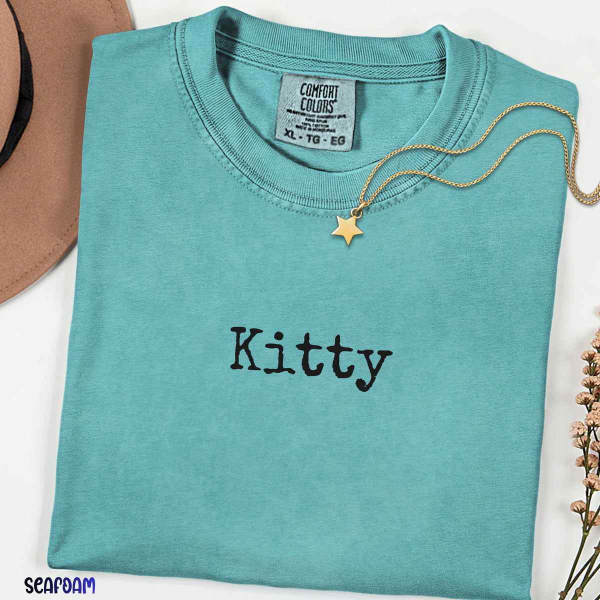 Kitty! Comfort Colors Unisex Shirt,Minimalist Quotes Tshirt, Cat Lover Aesthetic Gift Tee