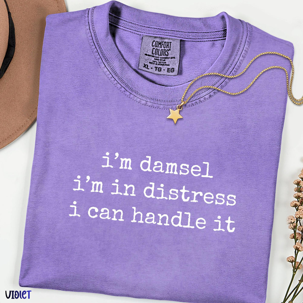 I’m A Damsel I’m In Distress I Can Handle This Comfort Colors Shirt, Disney Hercules Megara Quote Tee, Girl Power Mythology Tshirt