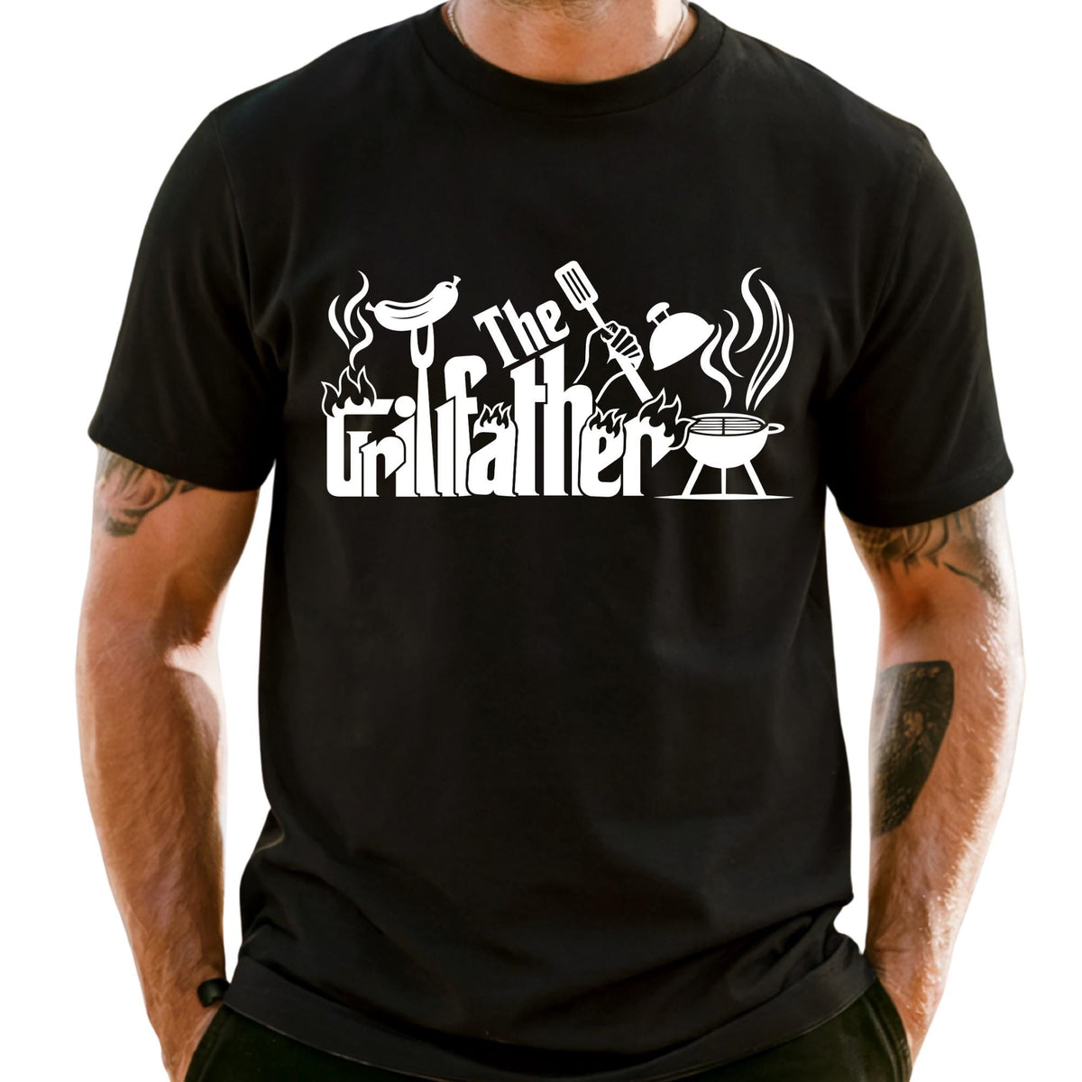The Grillfather Shirt Fathers Day Gift, Backyard Dad Shirt, Barbeque Daddy Tee