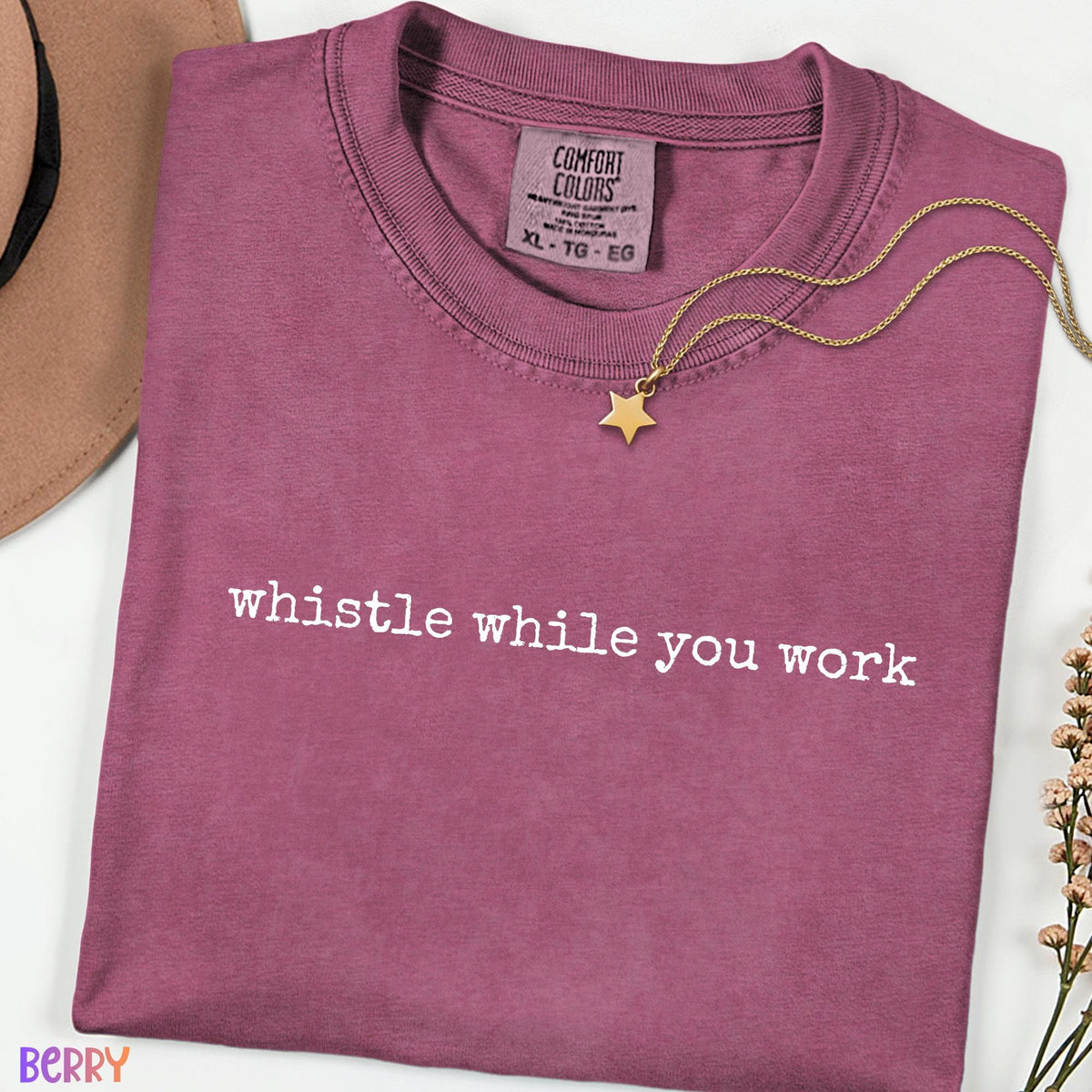 Whistle While You Work Shirt, Minimal Fairytale Quote Tee, Snow White Inspired Princess Unisex Comfort Tshirt, Magic Kingdom Vacation Tee