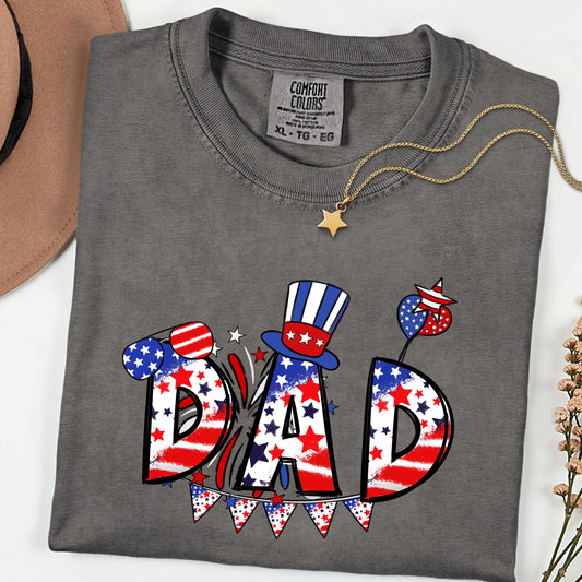 Comfort Colors® Dad 4th Of July Shirt, Fathers Day Gift, Celebration Shirt, USA Shirt, Patriotic Dad Shirt, Gift For Grandpa