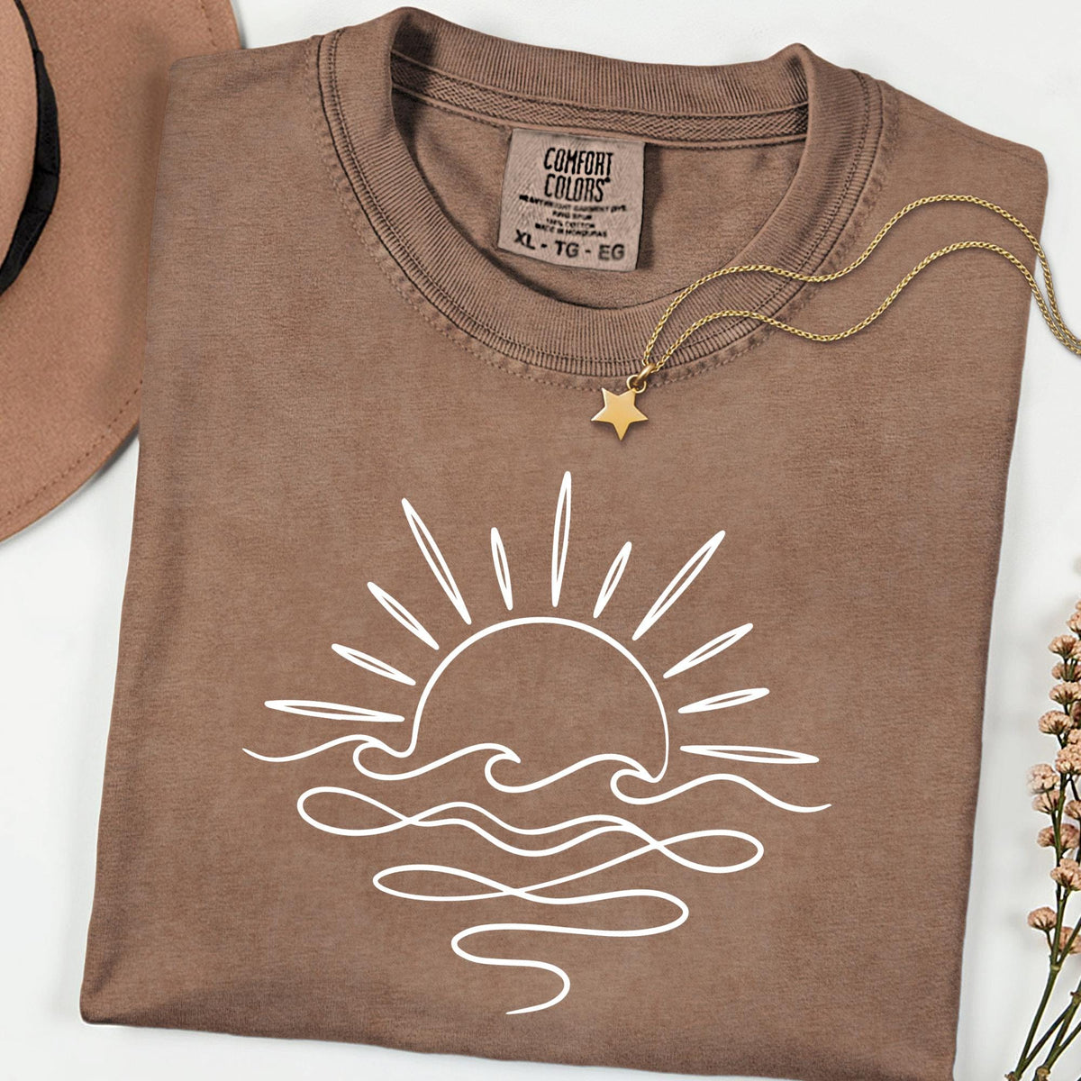Comfort Colors® Sunrise Summer T-Shirt, Summer Shirt, Gift For Women, Distressed Beach Shirt, Summer Women Shirt