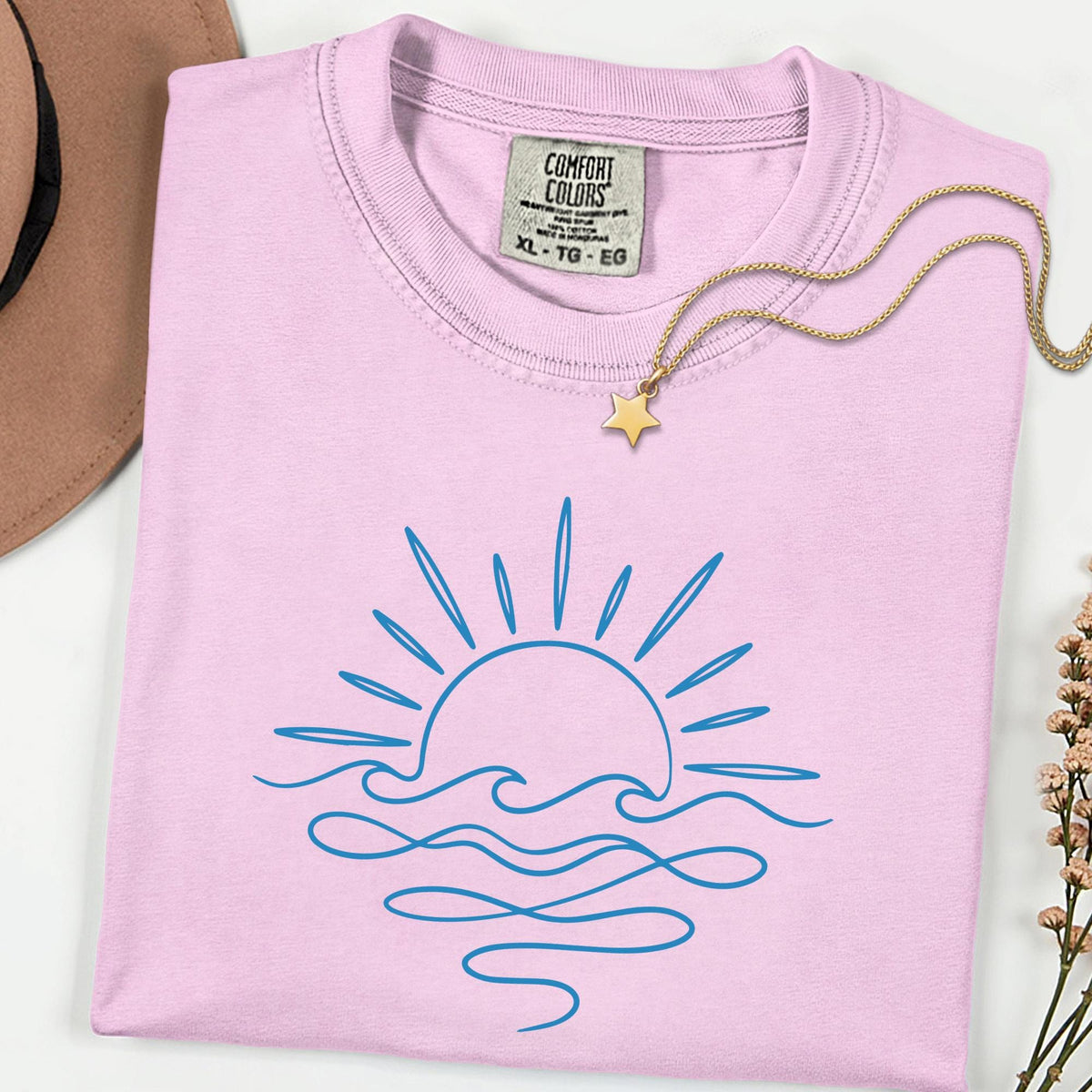 Comfort Colors® Sunrise Summer T-Shirt, Summer Shirt, Gift For Women, Distressed Beach Shirt, Summer Women Shirt