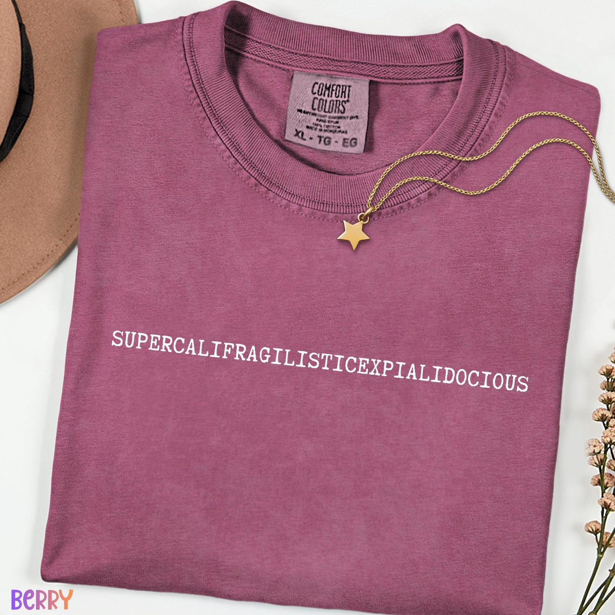 Supercalifragilisticexpialidocious Shirt, Minimalist Word Nerd Tee, Book Lover Gift, English Teacher Shirt, Whimsical Comfort Colors Tee